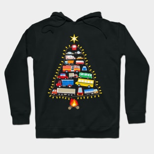 Firefighter Fire Truck Christmas Tree Xmas Tshirt Hoodie